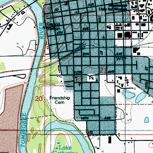 Topographic Map of Glen Chapel, MS