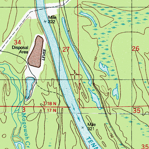 Topographic Map of Hairston Place (historical), MS