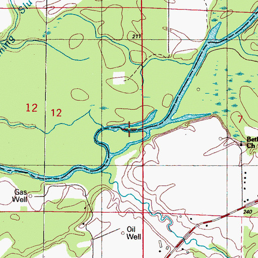 Topographic Map of Kolbs Ferry (historical), MS