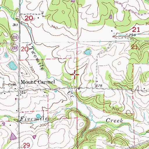 Topographic Map of Township of Wycough (historical), AR