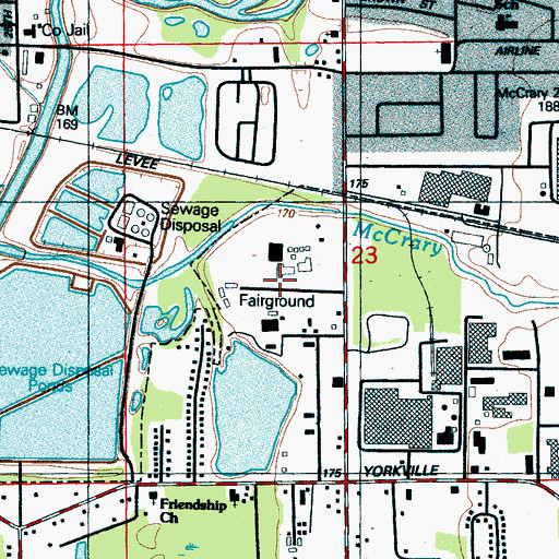 Topographic Map of Lowndes County Fairgrounds, MS