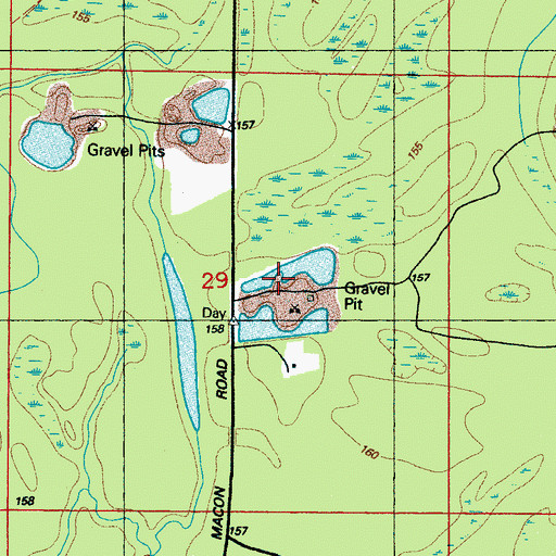 Topographic Map of Mose Church (historical), MS