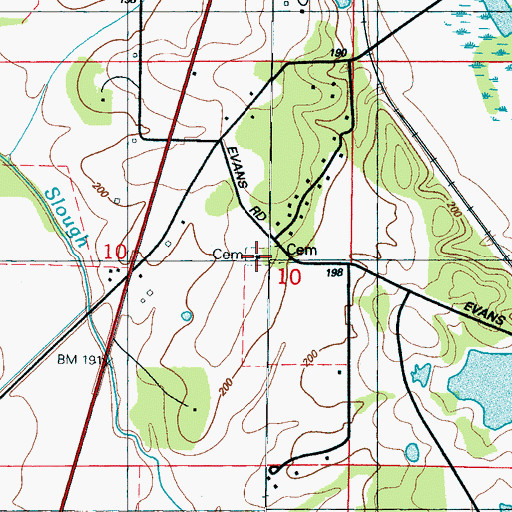 Topographic Map of Mount Ararat Church, MS