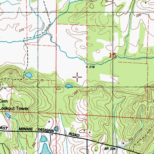 Topographic Map of Mount Zion (historical), MS
