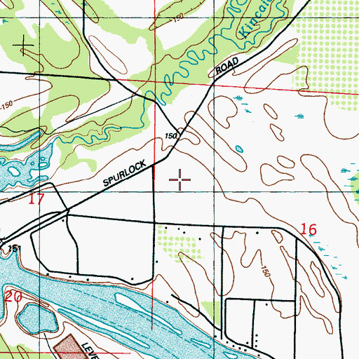 Topographic Map of Nashville (historical), MS