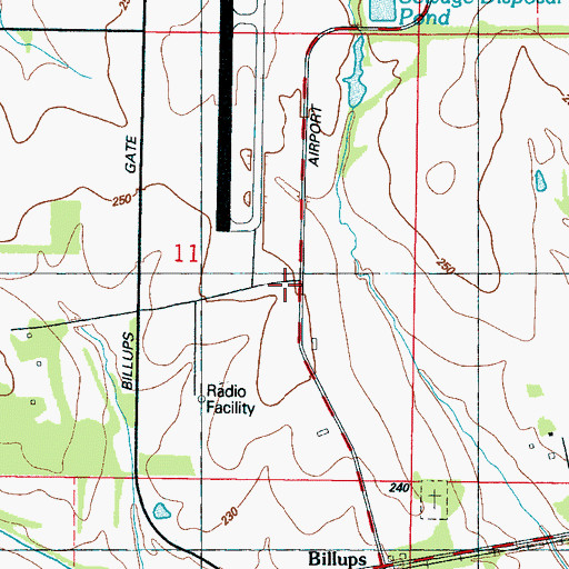 Topographic Map of Nemo School (historical), MS