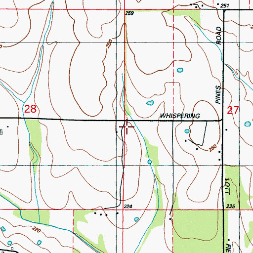 Topographic Map of New Chapel (historical), MS