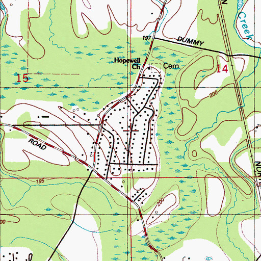 Topographic Map of Ridgeland, MS
