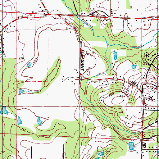 Topographic Map of Rural Hill School (historical), MS
