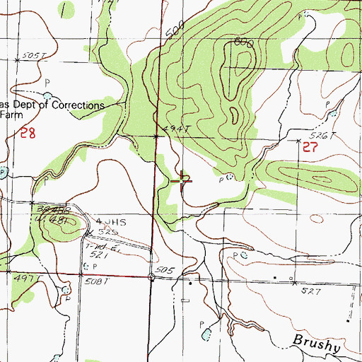 Topographic Map of Township of Cauthron, AR
