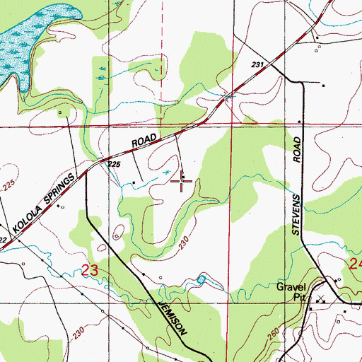Topographic Map of Saint Thomas School (historical), MS