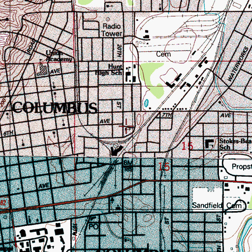 Topographic Map of Stephens Chapel Baptist Church, MS