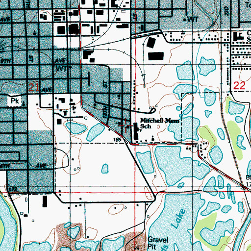 Topographic Map of South Side Missionary Baptist Church, MS