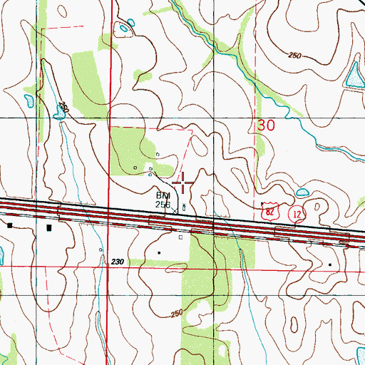 Topographic Map of White Hawk Ranch, MS