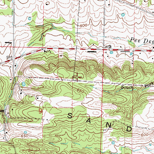 Topographic Map of Township of Ellsworth, AR