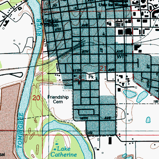Topographic Map of Zion Gate Missionary Baptist Church, MS