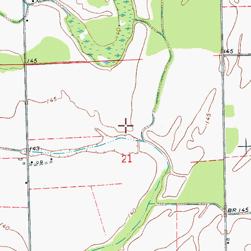 Topographic Map of Barrows Lake (historical), MS