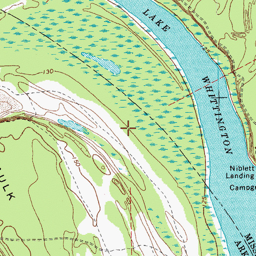 Topographic Map of Bird Landing, MS
