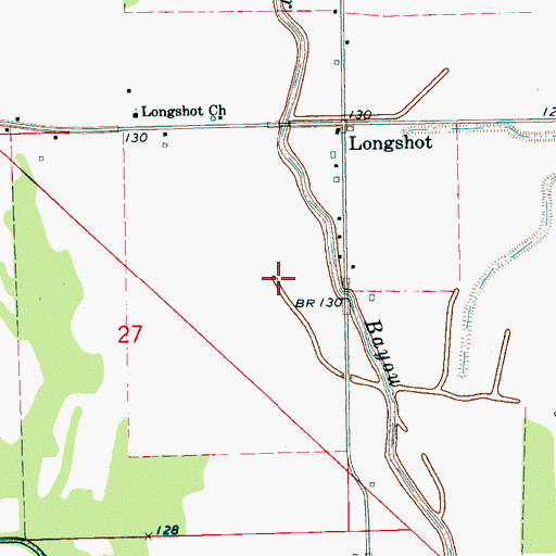 Topographic Map of Black Bayou, MS