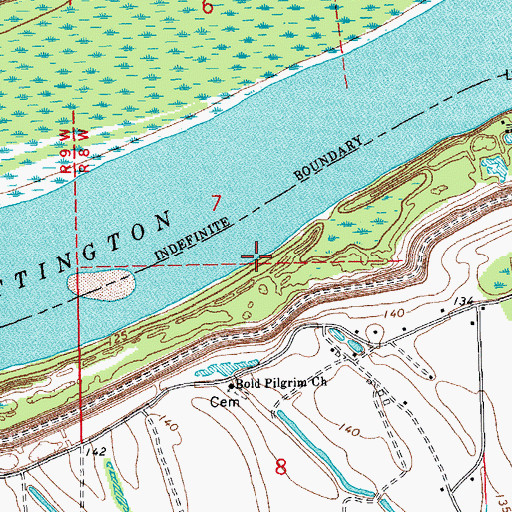 Topographic Map of Buckridge Landing, MS