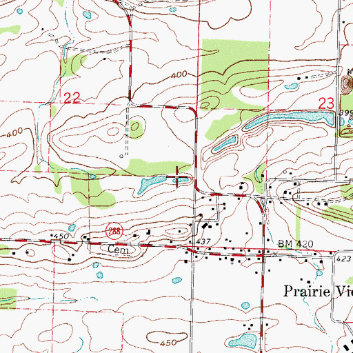 Topographic Map of Township of Logan, AR