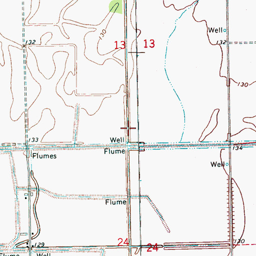 Topographic Map of Ditch E, MS
