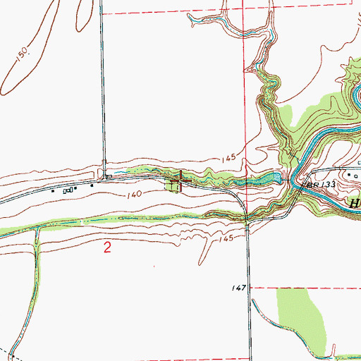 Topographic Map of Ebenezer Church (historical), MS