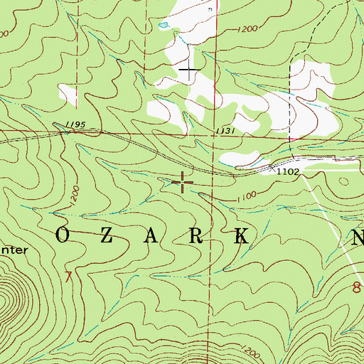 Topographic Map of Township of Mountain, AR