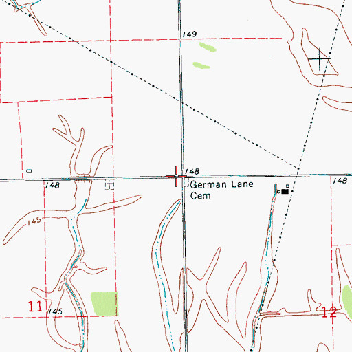 Topographic Map of Germania School (historical), MS