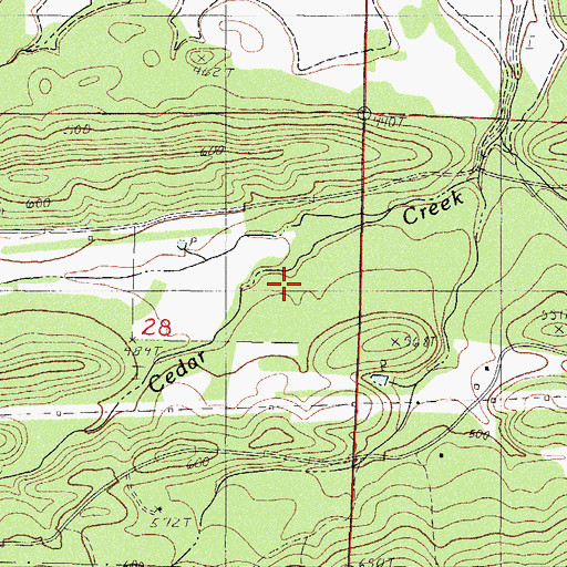 Topographic Map of Township of Petit Jean, AR