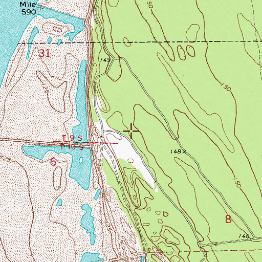 Topographic Map of Knowlton Point, MS