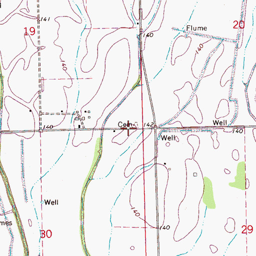 Topographic Map of Macedonia Church (historical), MS