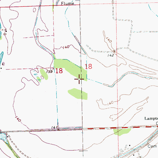 Topographic Map of Merigold Brake, MS
