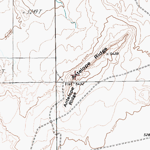 Topographic Map of Antelope Ridge, AZ