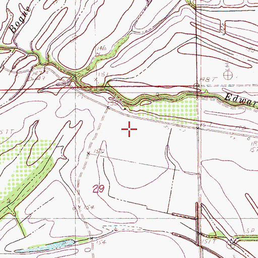 Topographic Map of Mount Olive Cemetery, MS