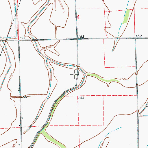 Topographic Map of Mount Zion Church (historical), MS