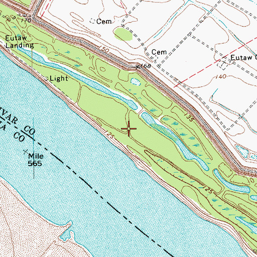 Topographic Map of Nebletts Landing (historical), MS