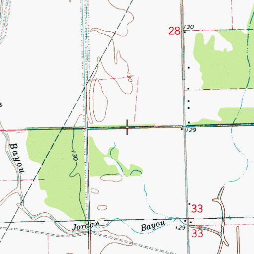 Topographic Map of Ditch Number B-4, MS
