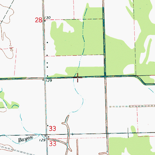 Topographic Map of Ditch Number C-6, MS