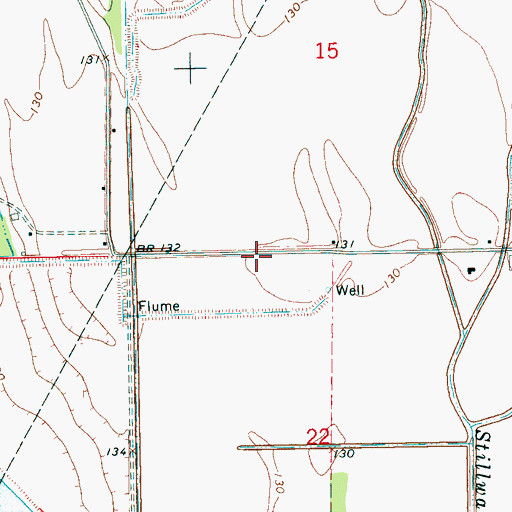 Topographic Map of Ditch Number C-10, MS