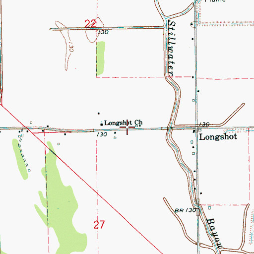 Topographic Map of Ditch Number D-2, MS