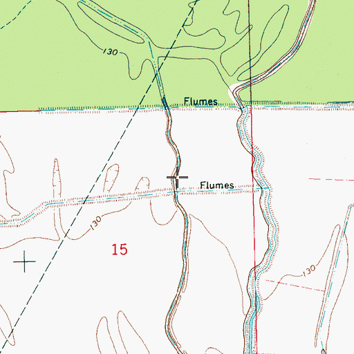 Topographic Map of Ditch Number D-6, MS