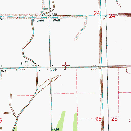 Topographic Map of Ditch Number E-2, MS
