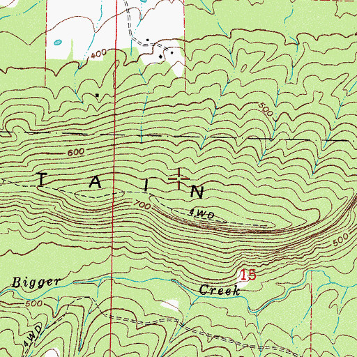 Topographic Map of Township of Shoal Creek, AR