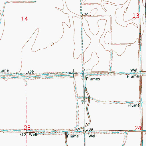 Topographic Map of Ditch Number E-4, MS