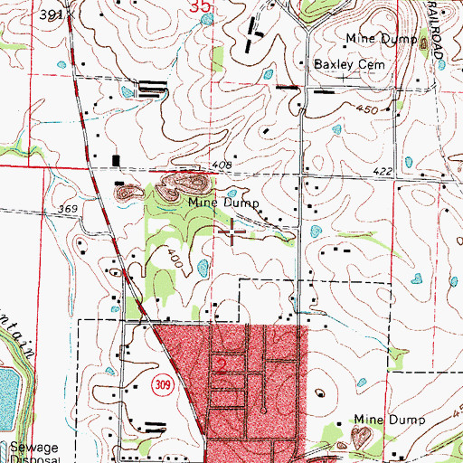 Topographic Map of Township of Short Mountain, AR