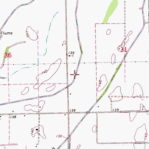 Topographic Map of Ditch Number Four, MS