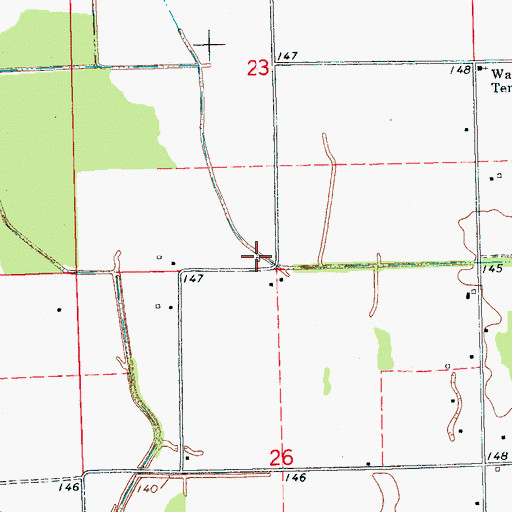 Topographic Map of Ditch Number Four, MS