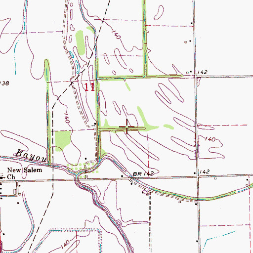 Topographic Map of Ditch Number Seven, MS