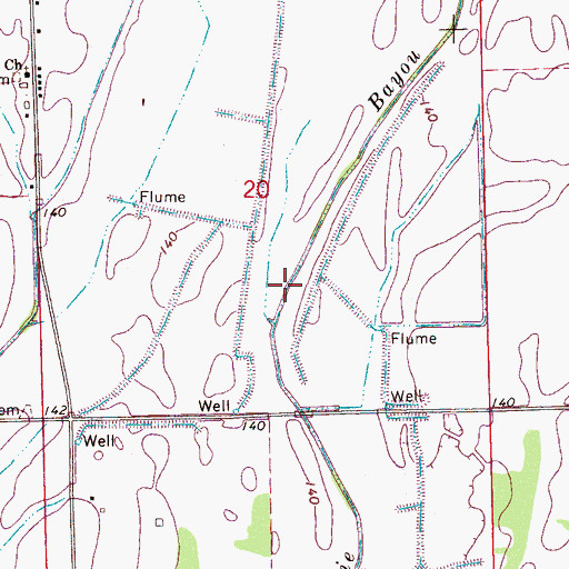 Topographic Map of Ditch Number Seven, MS